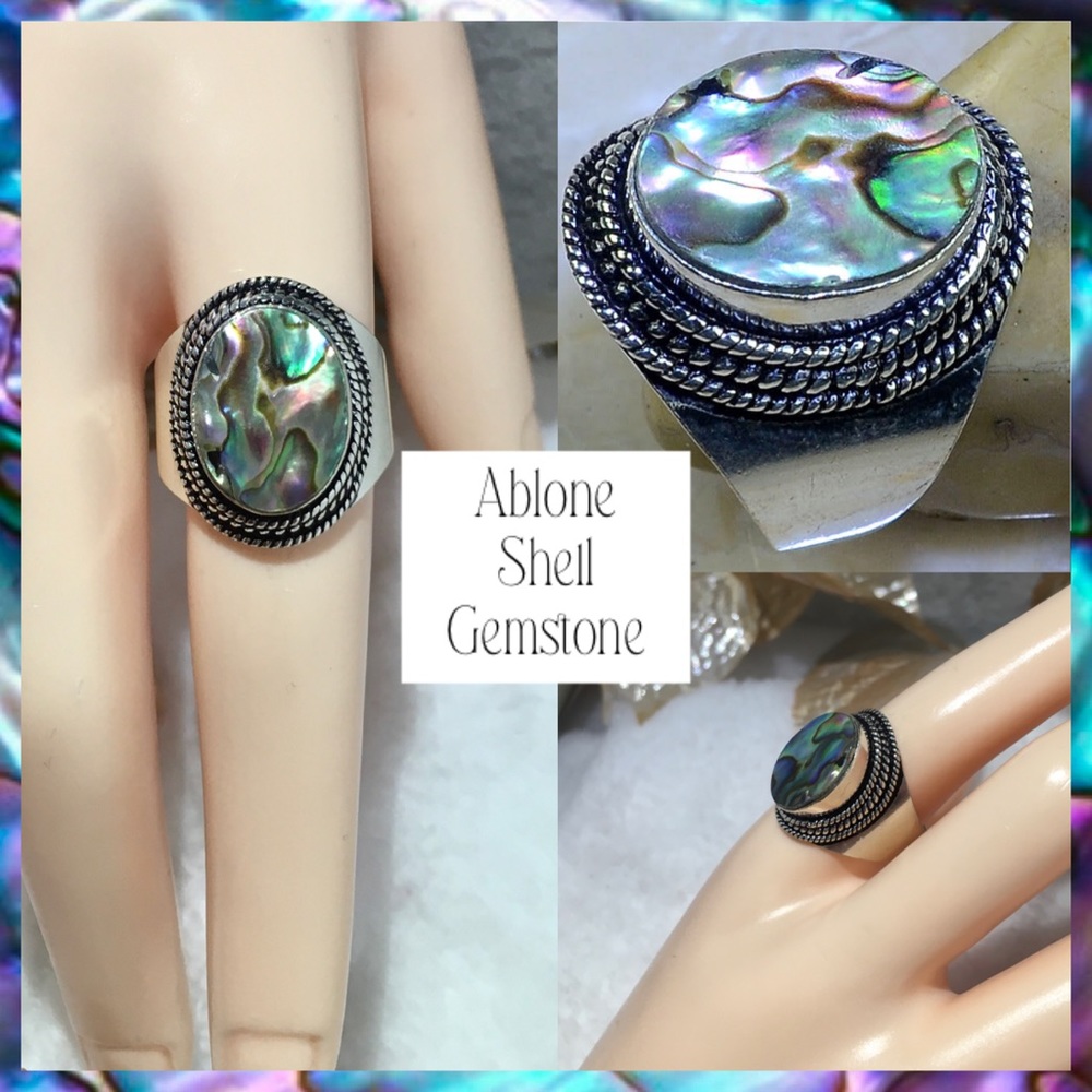 Sweet Ablone Shell Handmade Vintage Inspired Ring